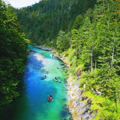 Rafting a Salza folyón